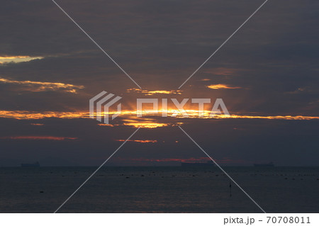 海 風景 夕焼け 70708011