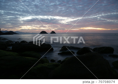 海 風景 夕焼け 70708074
