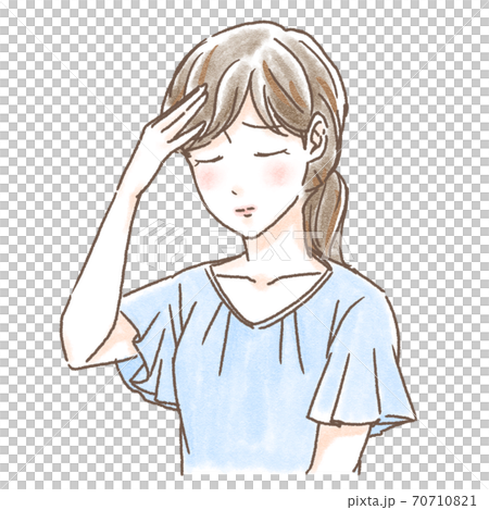 頭痛女性 頭痛女性 70710821