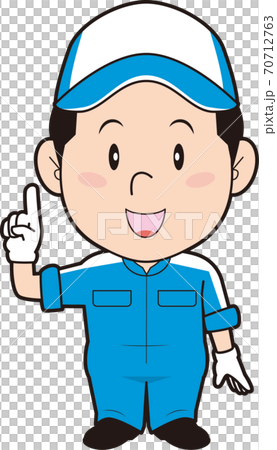 Male mechanic explaining 70712763