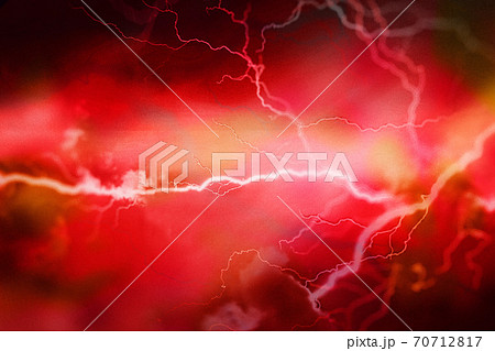 電光石火 赤い稲妻のイラスト素材
