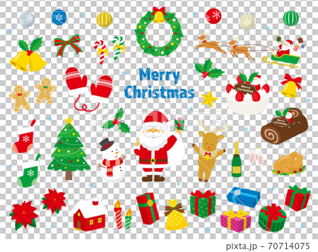 クリスマスのベクターイラストセット　ノーマル 70714075