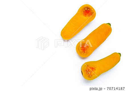 Butternut squash isolated on white background. Butternut squash isolated on white background. 70714187