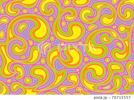 勾玉のようなカラフルな曲線のシームレスなパターン 70715557