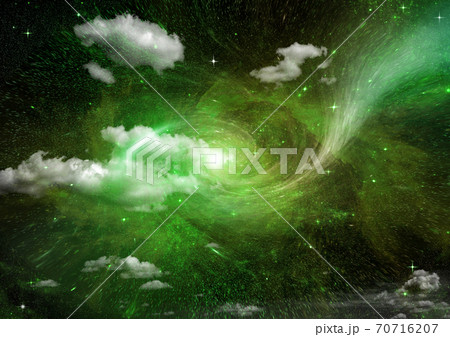 galaxy in a free space. 3D rendering galaxy in a free space. 3D rendering 70716207