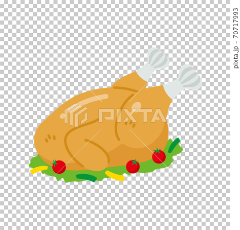 クリスマス素材ベクターイラスト ターキー 70717993