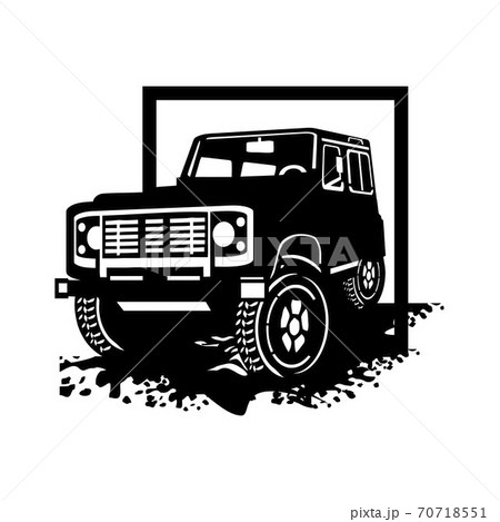 Off Road CAR - Truck 4x4 SUV - Off-road car and elements for tshirt and emblem 70718551