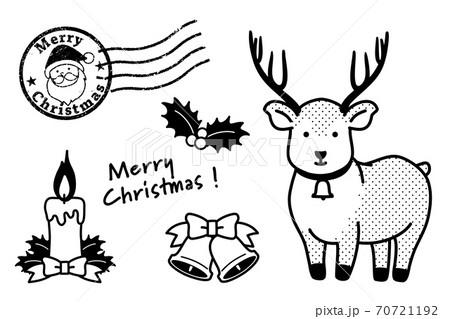 かわいいクリスマスのイラスト素材 トナカイ のイラスト素材
