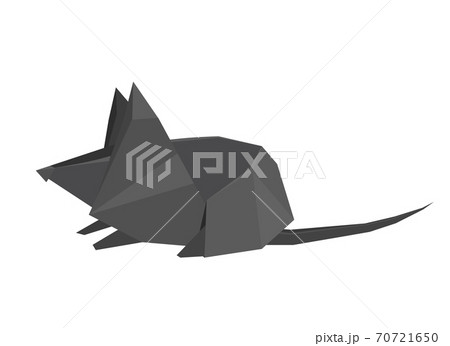 Polygonal illustration of a mouse. 3d paper origami rat. New Year symbol. The object is separate from the background. Vector element Polygonal illustration of a mouse. 3d paper origami rat. New Year symbol. The object is separate from the background. Vector element 70721650