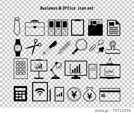 Vector illustration of office / work Business icon set 70722056
