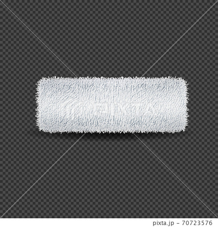 White rolled towel on transparent background. 3d realistic spa cotton towel for hotel bathroom hygiene or sauna. One white rolled folded fluffy terry towel.  70723576
