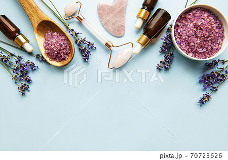 Natural organic SPA cosmetic with lavender. 70723626