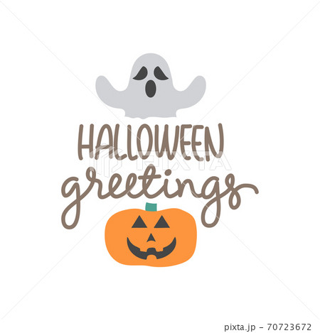 vector greeting with pumpkin image for halloween vector greeting with pumpkin image for halloween 70723672