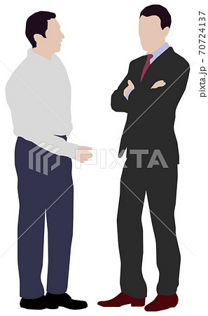 人物全身シルエット ベクターイラストセット（日常生活・シチュエーション） / 会社員・同僚 70724137