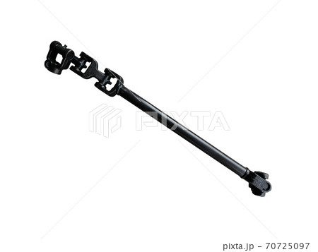 Car driveshaft isolated on white background. New spare parts. 70725097