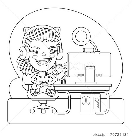 Gamer Coloring Page Gamer Coloring Page 70725484