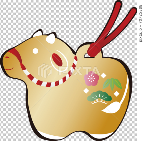 New Year's card material Ox year beef clay bell gold New Year's card material Ox year beef clay bell gold 70725888