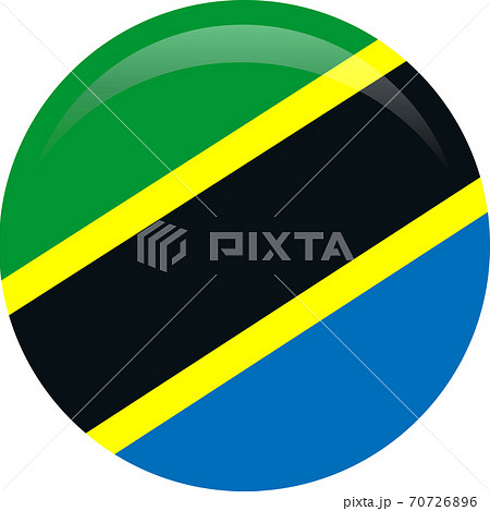 National flag of United Republic of Tanzania in official colors and proportions 70726896