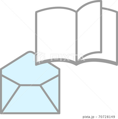 メールマガジンのアイコン、封筒と冊子 70728149
