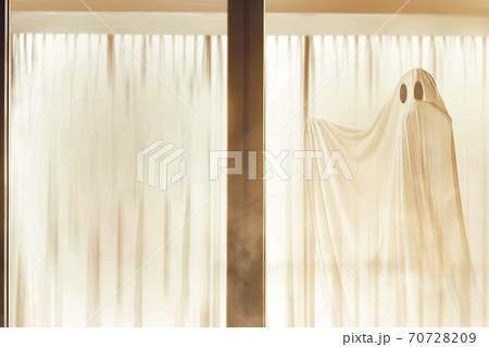 White ghost haunting the abandoned house White ghost haunting the abandoned house 70728209
