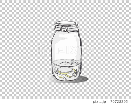 手描きの保存瓶イラスト 70728295