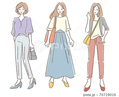 ショッピング　女性3人セット 70729016