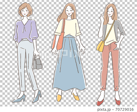 ショッピング　女性3人セット 70729016