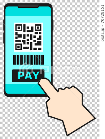 Illustration to make a smartphone payment 70729151