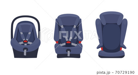 Safety Baby Car Seats Collection Different のイラスト素材