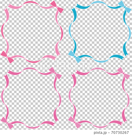 帶點和條紋的簡單絲帶框架廣場 70730267