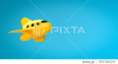 Holiday vacation travel - yellow airplane Holiday vacation travel - yellow airplane 70730324