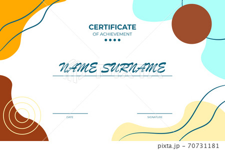 Modern sertificate of appreciation template with geometric style elements. Illustration Modern sertificate of appreciation template with geometric style elements. Illustration 70731181