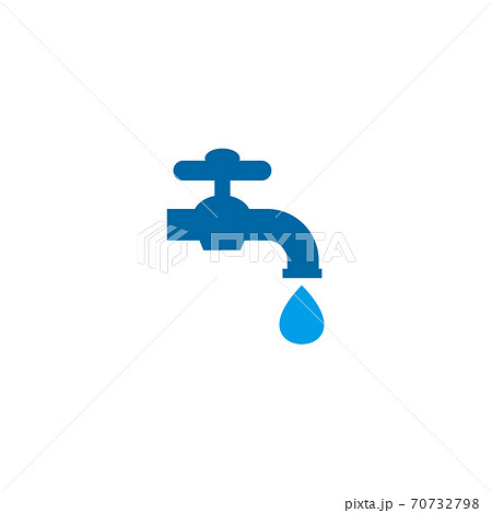 Water faucet plumbing logo design template 70732798