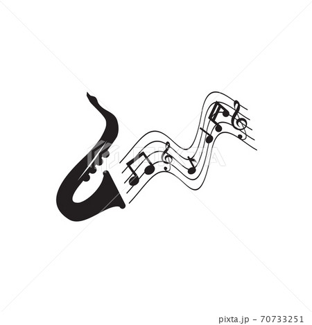 Saxophone sign logo design template 70733251