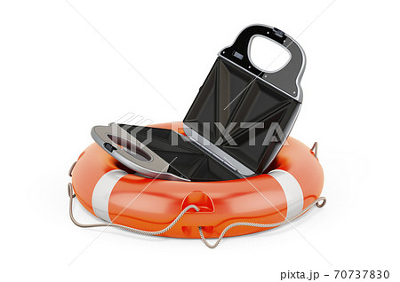 Service and repair of sandwich maker, 3D rendering 70737830