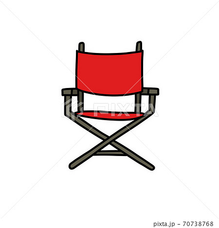 director's chair doodle icon, vector colorのイラスト素材 [70738768