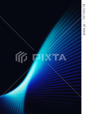 抽象的な青い光線 70739178