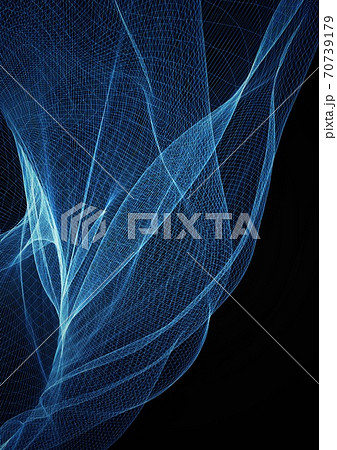 抽象的な青い光線 70739179