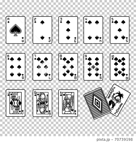 Playing card set spade (monochrome) 70739198