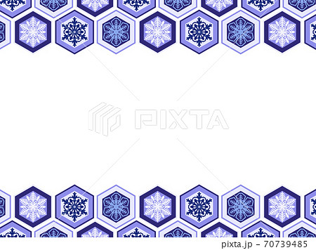 和風の雪柄のイラスト背景のイラスト素材