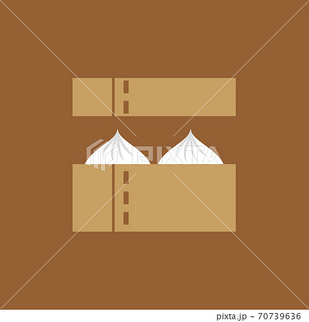 肉まんと蒸籠のイラスト 70739636