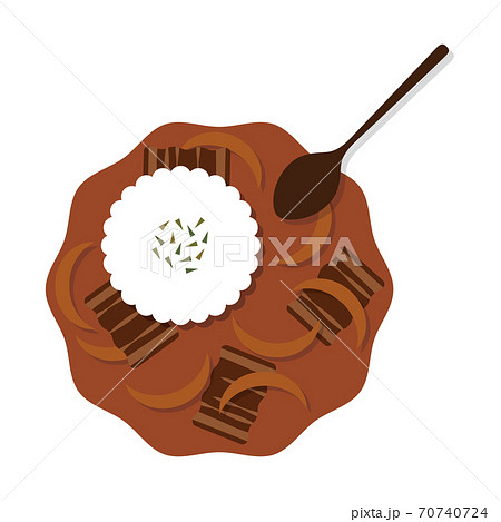 ハヤシライスのイラスト ハヤシライスのイラスト 70740724