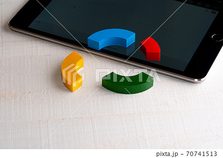 円グラフ　シェア　独占 70741513