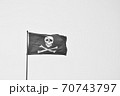 Black and White Pirate flag with with skull and bones 70743797