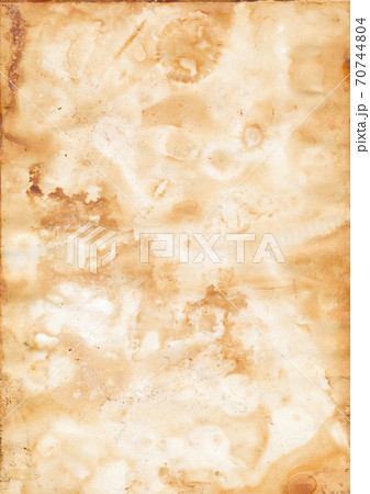Dirty sheet of paper covered with rust and dust faded with age Dirty sheet of paper covered with rust and dust faded with age 70744804