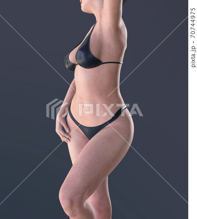 Sexy beauty woman posing in bikini swimsuit 3d illustration 70744975