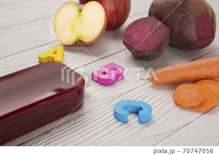 Balanced diet nutrition, healthy eating concept. apple, carrot, red beet, prune 103 Balanced diet nutrition, healthy eating concept. apple, carrot, red beet, prune 103 70747056
