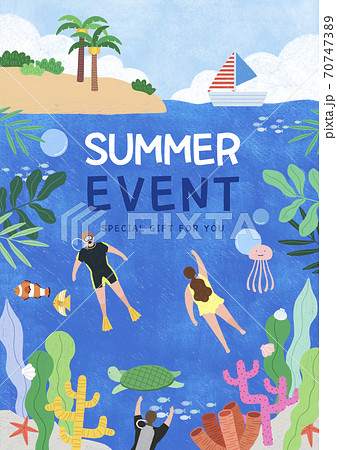 Summer festival and event poster design illustration 006 70747389