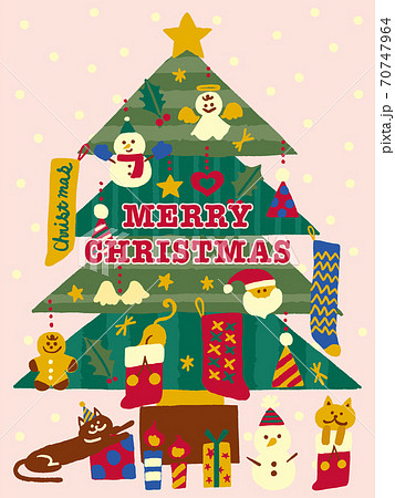 クリスマス壁紙のイラスト素材 70747964 Pixta