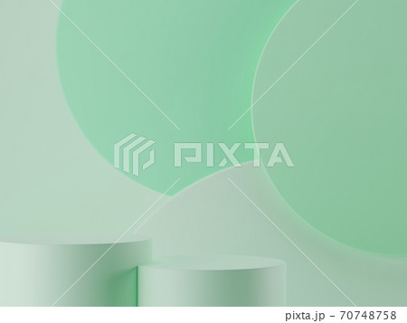 3d rendering minimal pastel green empty podium for product mock up design. 3d rendering minimal pastel green empty podium for product mock up design. 70748758